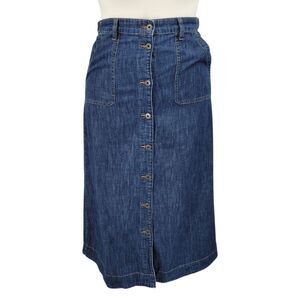 Lauren Ralph Lauren Vintage Denim Jean Maxi Skirt Women's Plus Size 14